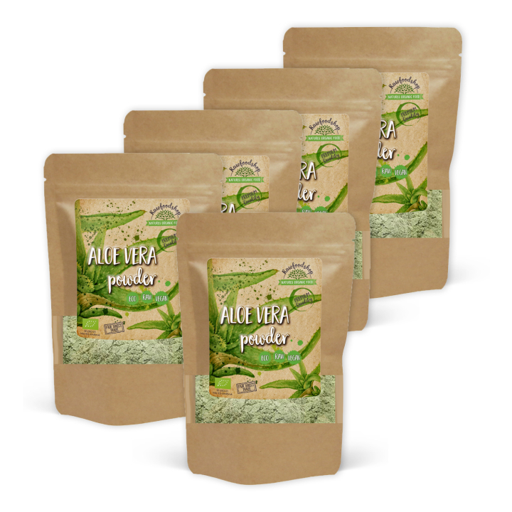 Aloe Vera Pulver ØKO 100g x 5 pakker i gruppen Råvarer & Drikke / Helsekost / Grønne Pulver hos Rawfoodshop Scandinavia AB (RAWPUL0033-SET5)