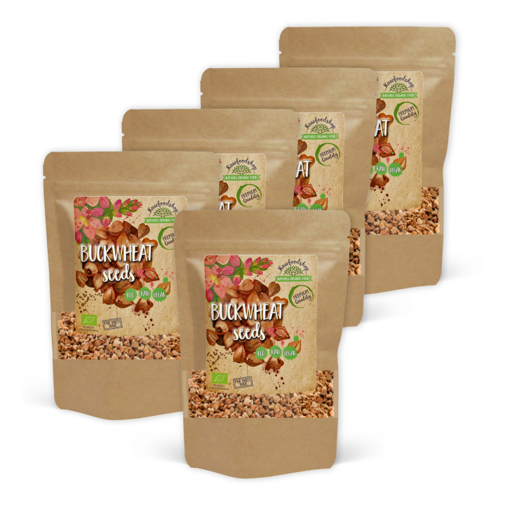 Bokhvete ØKO 500g x 5 pakker i gruppen Råvarer & Drikke / Helsekost / Frø hos Rawfoodshop Scandinavia AB (RBON500048E-SET5)