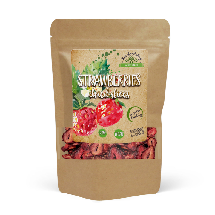 Jordbær Skiver 100g i gruppen Råvarer & Drikke / Frukt og bær / Jordbær hos Rawfoodshop Scandinavia AB (RFRU100494E)