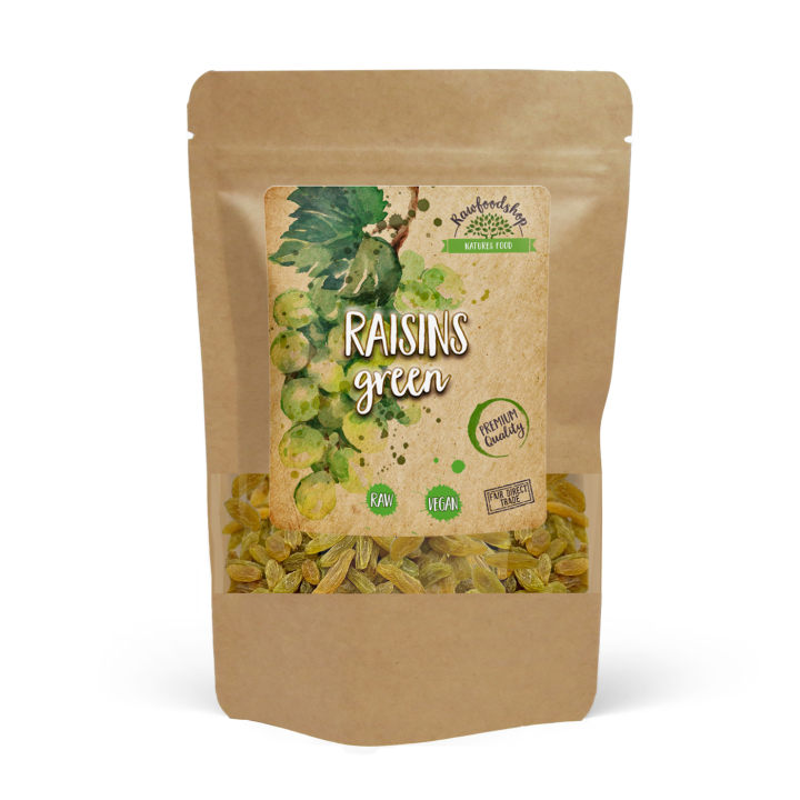 Rosiner Grønne 200g i gruppen Råvarer & Drikke / Frukt og bær / Rosiner hos Rawfoodshop Scandinavia AB (RFRU200365E)