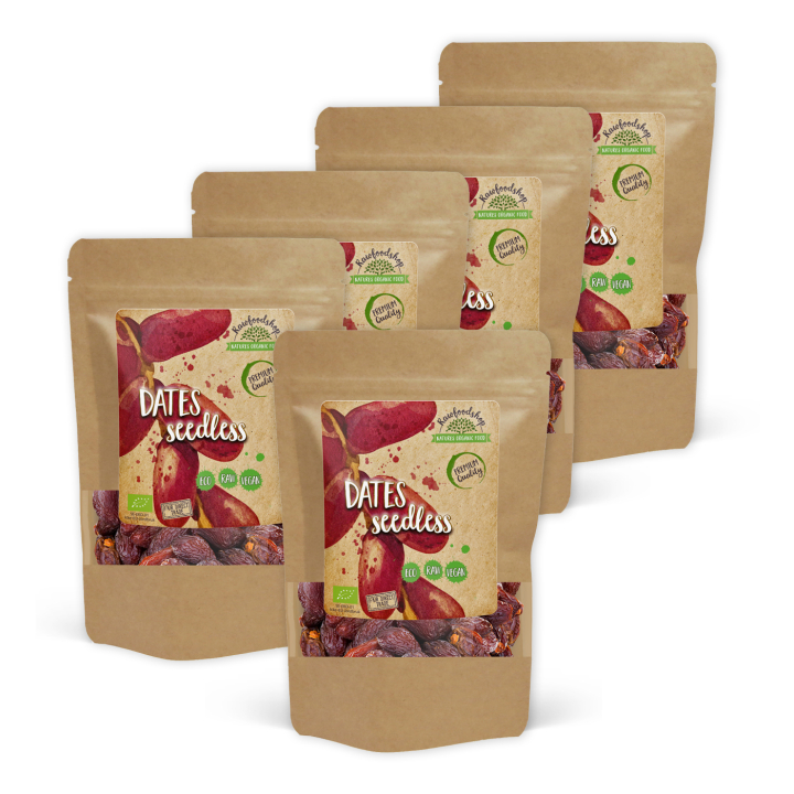 Dadler uten kjerne ØKO 500g x 5 pakker i gruppen Råvarer & Drikke / Frukt og bær / Dadler hos Rawfoodshop Scandinavia AB (RFRU500356E-SET5)