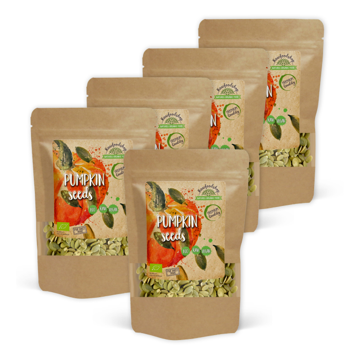 Gresskarfrø ØKO 500g x 5 pakker i gruppen Råvarer & Drikke / Helsekost / Frø hos Rawfoodshop Scandinavia AB (RKAN300295E-SET5)