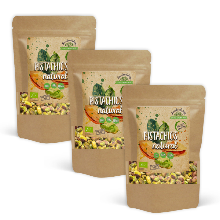 Pistasjnøtter Premium RAW ØKO 500g x 3 pakker i gruppen OUTLET 20-80% hos Rawfoodshop Scandinavia AB (RNOT200263E-SET3)