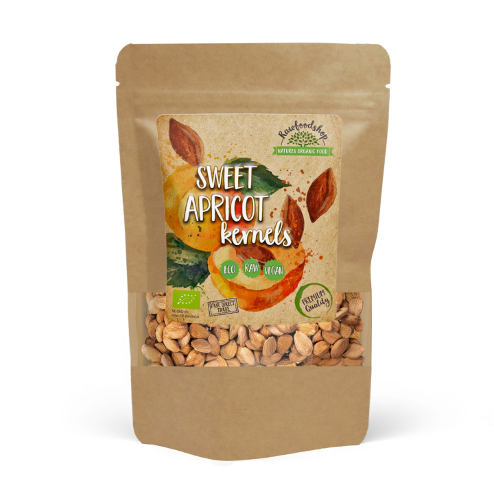 Aprikoskjerner Søte ØKO 200g i gruppen Råvarer & Drikke / Nøtter / Aprikoskjerner hos Rawfoodshop Scandinavia AB (RNOT200302E)