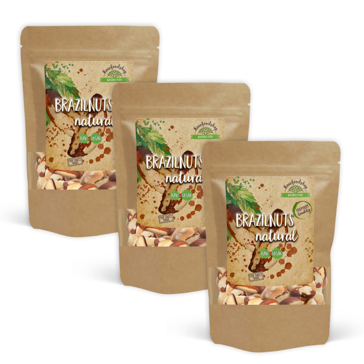 Paranøtter Premium RAW ØKO 250g x 3 pakker i gruppen Råvarer & Drikke / Nøtter / Paranøtter hos Rawfoodshop Scandinavia AB (RNOT200452E-SET3)