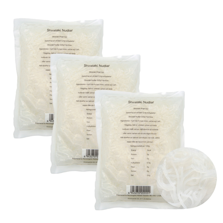 Shirataki Angel Hair 200g x 24 pakker i gruppen Råvarer & Drikke / Spiskammer / Pasta og nudler hos Rawfoodshop Scandinavia AB (RNUD200557E-SET)