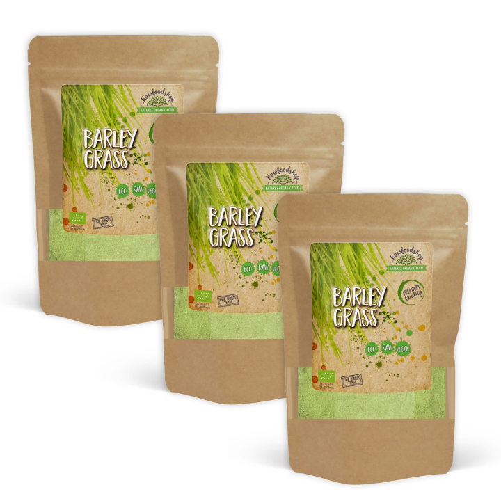 Byggress ØKO 125g x 3 pakker i gruppen Råvarer & Drikke / Helsekost / Bygg & Hvetegress hos Rawfoodshop Scandinavia AB (RPUL100511E-SET3)