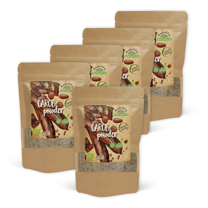 Carobpulver ØKO 500g x 5 pakker i gruppen Råvarer & Drikke / Baking / Kakaoprodukter hos Rawfoodshop Scandinavia AB (RPUL500324E-SET5)