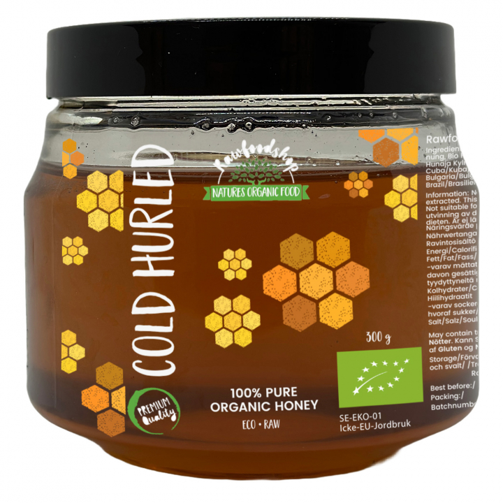 Honning Kaldrørt ØKO 300g i gruppen Råvarer & Drikke / Baking og matlaging / Søtning / Honning hos Rawfoodshop Scandinavia AB (RSOT350393E)