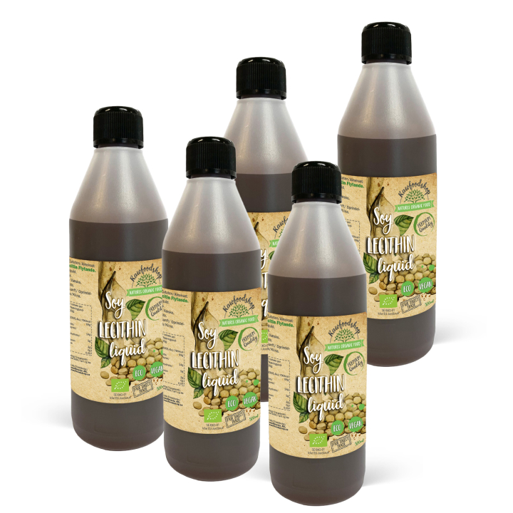 Soja Lecitin Flytende ØKO 500ml x 5 flasker i gruppen Råvarer & Drikke / Baking / Ingredienser Annet hos Rawfoodshop Scandinavia AB (SBL50-SET5)