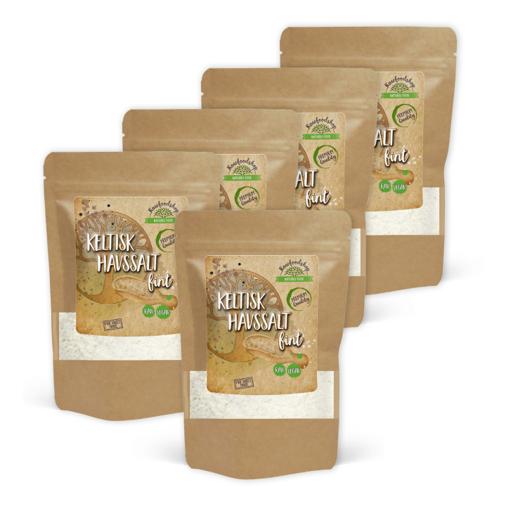 Celtic Havsalt Fint 500g x 5 pakker i gruppen Råvarer & Drikke / Spiskammer / Krydder & Salt hos Rawfoodshop Scandinavia AB (SF054500-SET5)