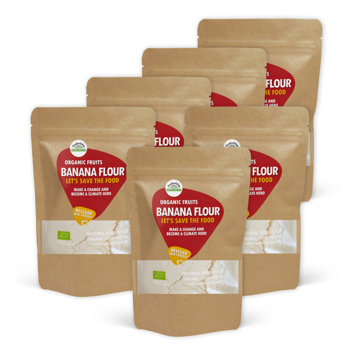 Bananmel ØKO 1kg x 6 pakker i gruppen Råvarer & Drikke / Frukt og bær / Banan hos Rawfoodshop Scandinavia AB (SF183201-SET6)