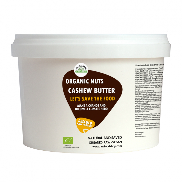 Cashewnøttsmør RAW ØKO 500g i gruppen Råvarer & Drikke / Nøtter / Cashewnøtter hos Rawfoodshop Scandinavia AB (SFCASHM11)