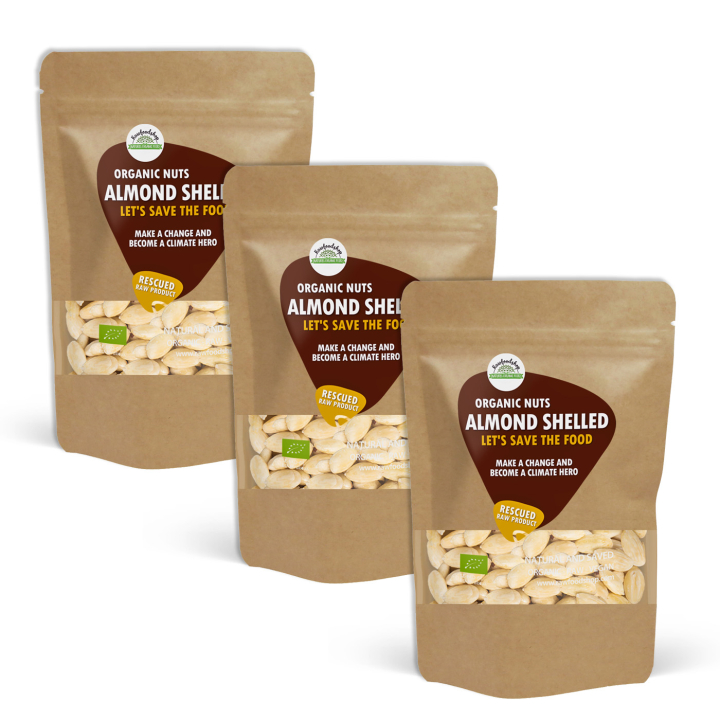 Mandler Skrellet RAW ØKO 1kg x 3 pakker i gruppen Råvarer & Drikke / Nøtter / Mandel hos Rawfoodshop Scandinavia AB (SFMASK2-SET3)