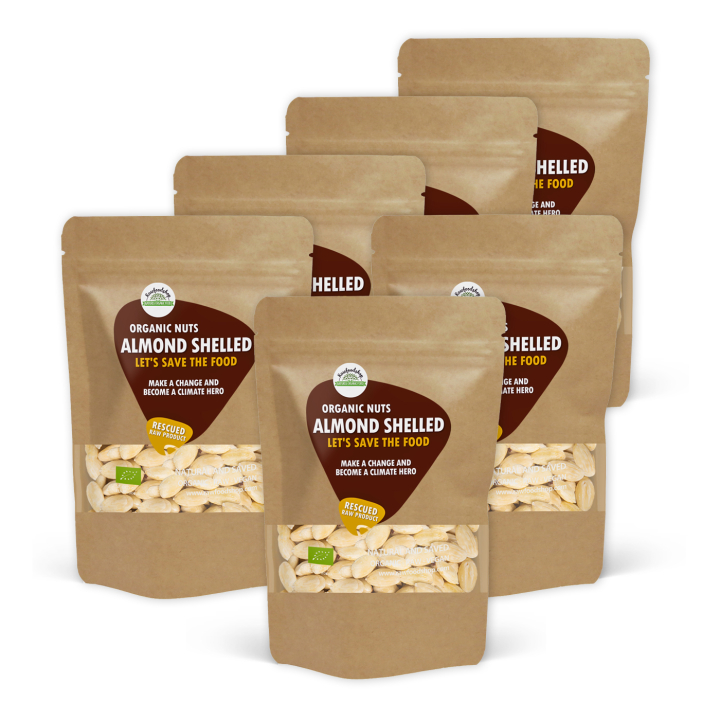 Mandler Skrellet RAW ØKO 1kg x 6 pakker i gruppen Råvarer & Drikke / Nøtter / Mandel hos Rawfoodshop Scandinavia AB (SFMASK2SET)