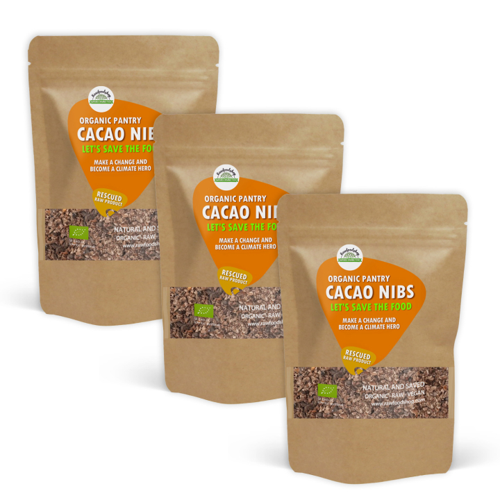 Kakaonibs RAW ØKO 1kg x 3 pakker i gruppen Råvarer & Drikke / Baking / Kakaoprodukter hos Rawfoodshop Scandinavia AB (SFRKAK1000751E-SET3)