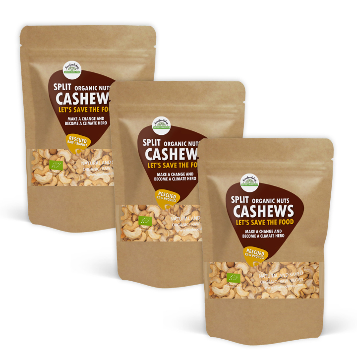 Cashewnøtter Delte RAW ØKO 1kg x 3 pakker i gruppen Råvarer & Drikke / Nøtter / Cashewnøtter hos Rawfoodshop Scandinavia AB (SFRNOT1000327E-SET3)