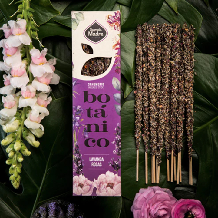 Røkelse Botanico Lavendel & Roser 6stk i gruppen Hjem & Sjel / Ritual & Seremoni / Røkelse, Llys og Dufter hos Rawfoodshop Scandinavia AB (SKU-077)