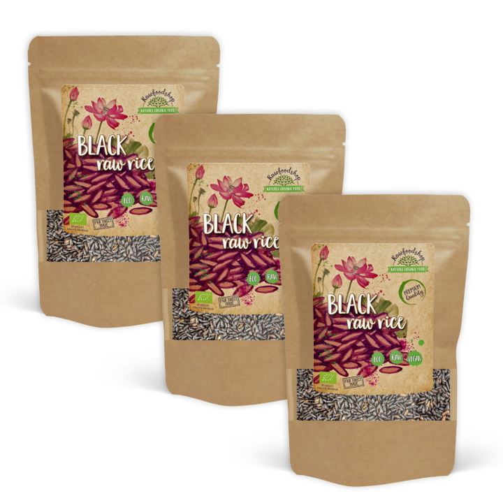 Svart Ris ØKO 500g x 3 pakker i gruppen Råvarer & Drikke / Spiskammer / Ris og bygg hos Rawfoodshop Scandinavia AB (SVR50-SET3)