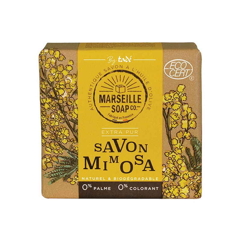 Fast Marseille Såpe 100g Mimosa i gruppen Kroppspleie / Ferdige produkter / Såpe hos Rawfoodshop Scandinavia AB (TADSOLIDM4963)