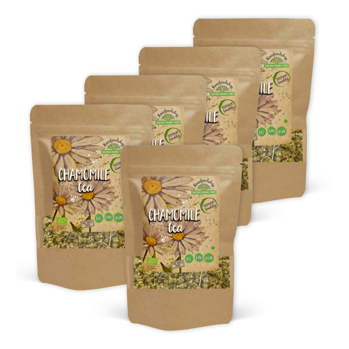 Kamille Te ØKO 50g x 5 pakker i gruppen Råvarer & Drikke / Drikkevarer / Te hos Rawfoodshop Scandinavia AB (TE004-SET5)