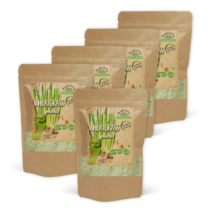 Hvetegresspulver ØKO 125g x 5 pakker i gruppen Råvarer & Drikke / Helsekost / Bygg & Hvetegress hos Rawfoodshop Scandinavia AB (VET01-SET5)