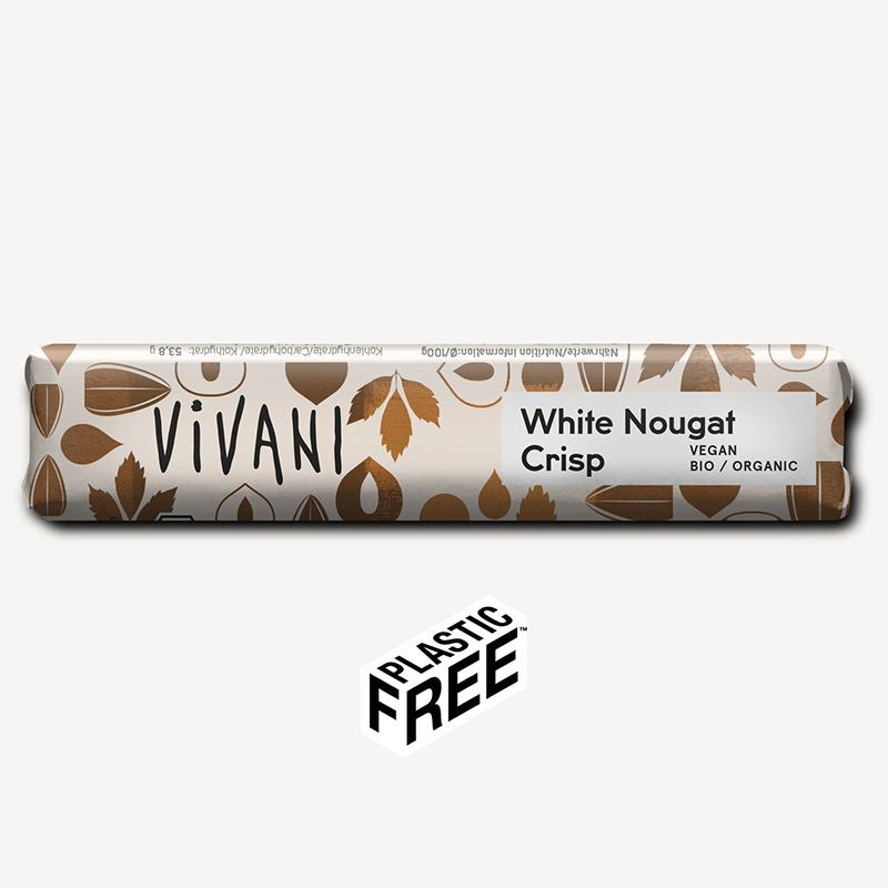 Vivani - Hvit Ris melk Nougat ØKO 35g i gruppen Råvarer & Drikke / Godteri og sjokolade / Sjokolade og bars hos Rawfoodshop Scandinavia AB (VIV54378599)