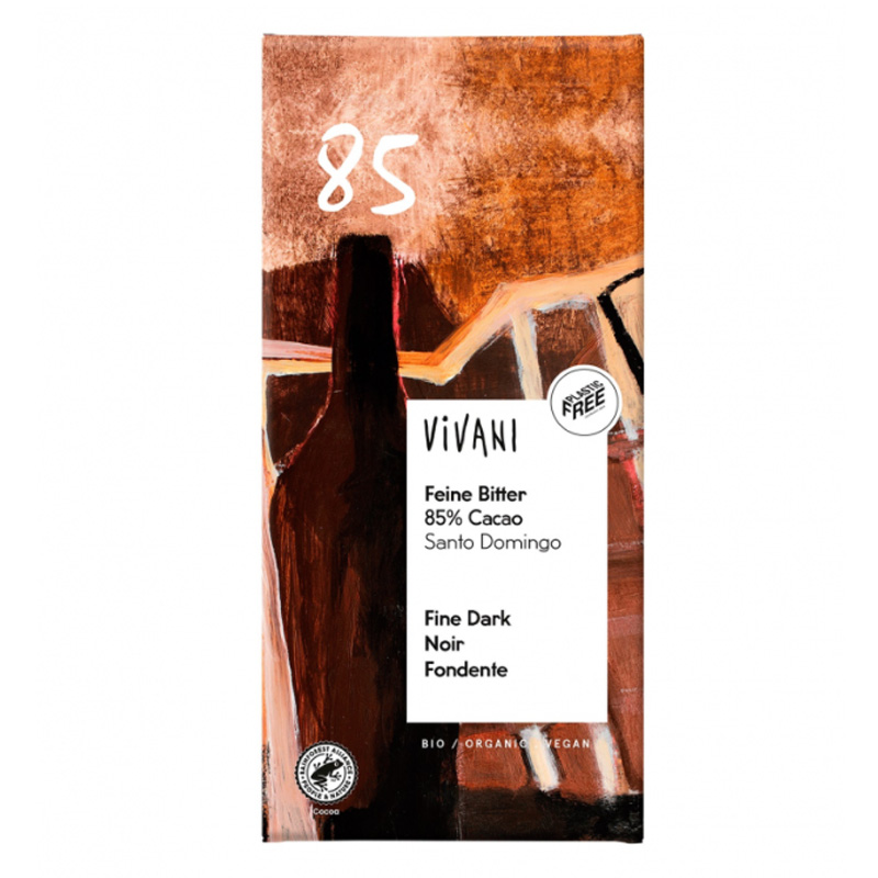 Vivani 85% San Domingo ØKO 100g i gruppen Råvarer & Drikke / Godteri og sjokolade / Sjokolade og bars hos Rawfoodshop Scandinavia AB (VIV9487569081)