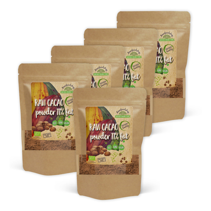 Kakaopulver 11% RAW ØKO 1kg x 5 pakker i gruppen Råvarer & Drikke / Baking / Kakaoprodukter hos Rawfoodshop Scandinavia AB (ZFN02648-SET5)