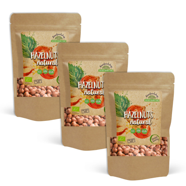 Hasselnøtter Premium RAW ØKO 1kg x 3 pakker