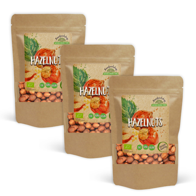 Hasselnøtter Premium RAW ØKO 1kg x 3 pakker