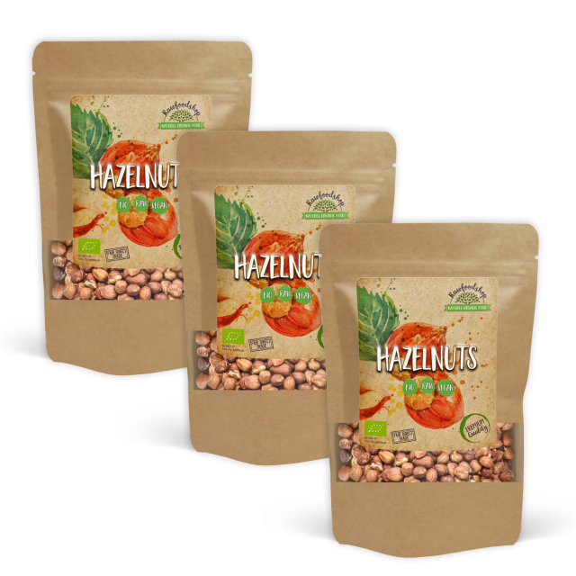 Hasselnøtter Premium RAW ØKO 1kg x 3 pakker