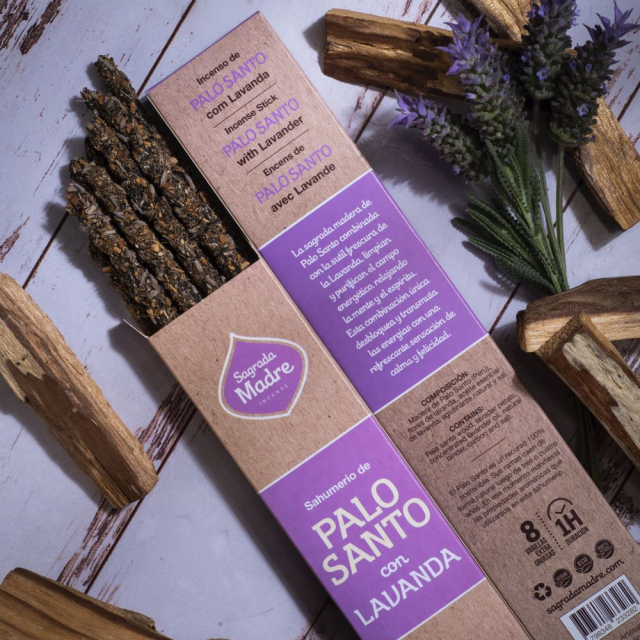 Palo Santo & Lavendel røkelsespinner 8 stk