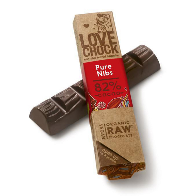 Sjokolade Pure Nibs 82% ØKO 40g