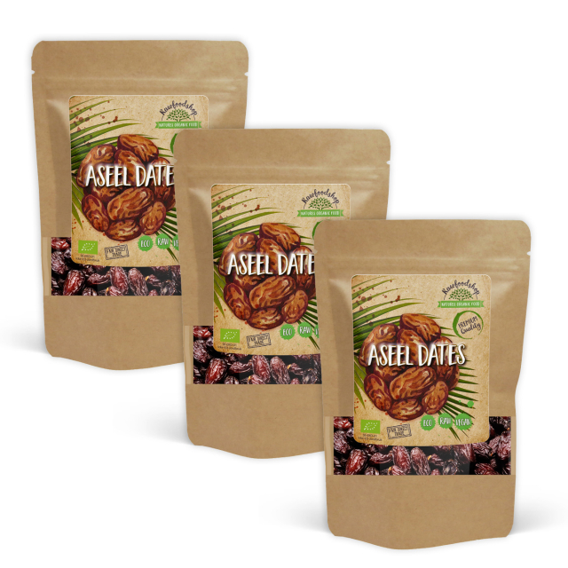 Aseel Dadler utkjernede ØKO 500g x 3 pakker