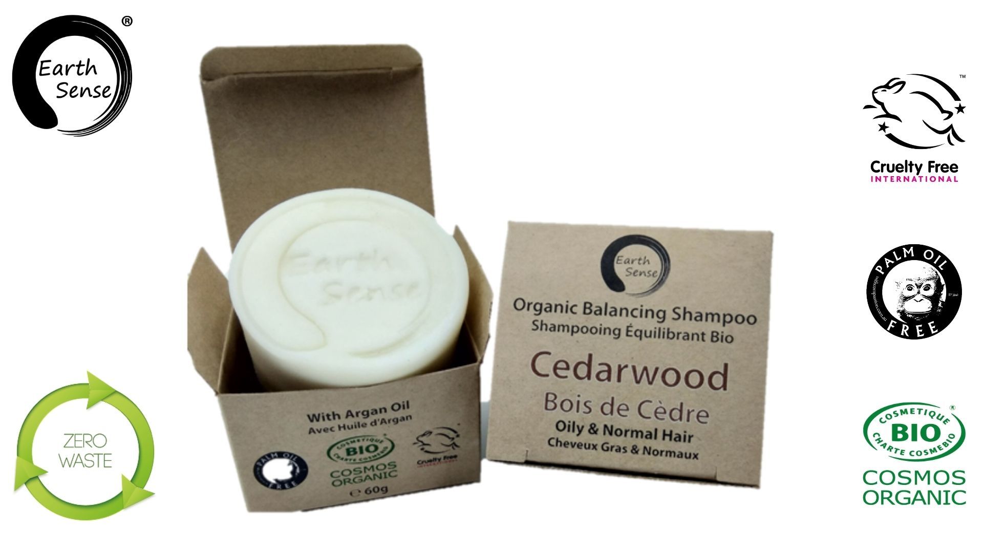 Earth Sense Shampoo Cake Cedar 60g
