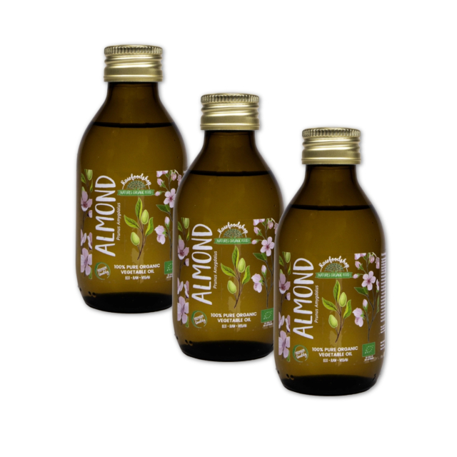 Mandelolje kaldpresset ØKO 50ml x 3 flasker
