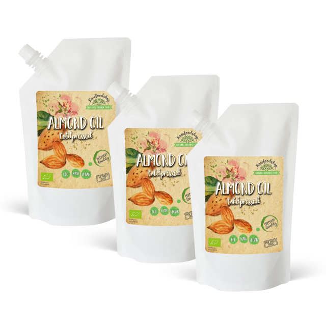 Mandelolje kaldpresset ØKO 1000ml x 3 flasker