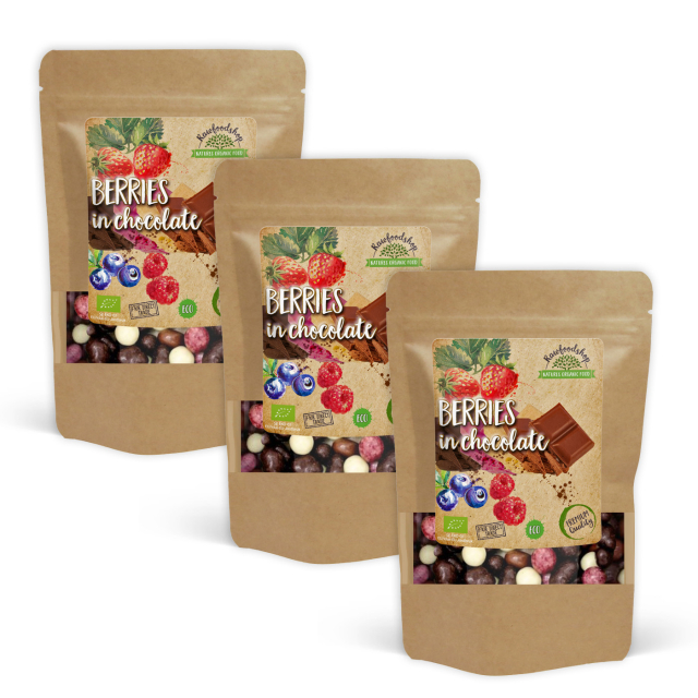 Bær i Sjokolade ØKO 100g x 3 pakker