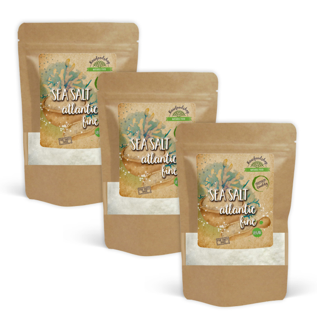 Havsalt Atlanterhavet Fintmalt 500g x 3 pakker