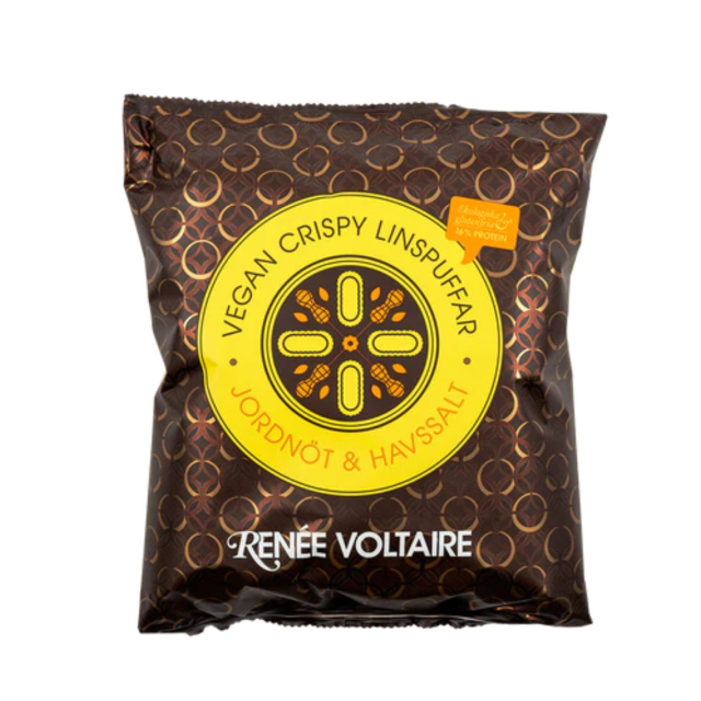 Crispy Linsepuffer Peanøtt & Havsalt ØKO 90g