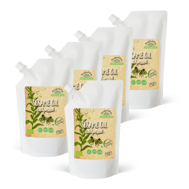 Sesamolje kaldpresset ØKO 500ml x 5 pakker