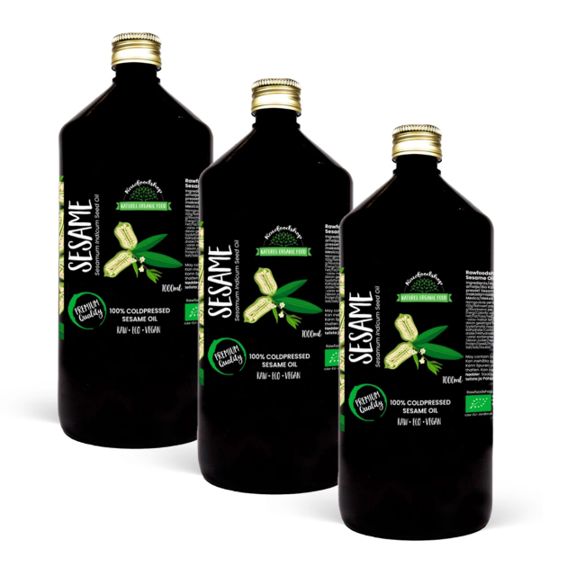 Sesamolje kaldpresset ØKO 1000ml x 3 flasker