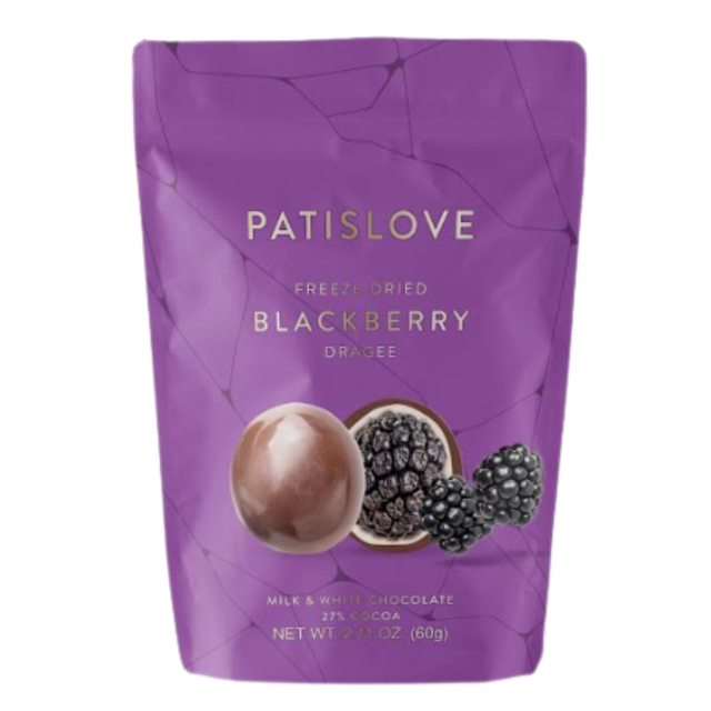 Frysetørkede Bjørnebær i Melke- og Hvit Sjokolade 60 g