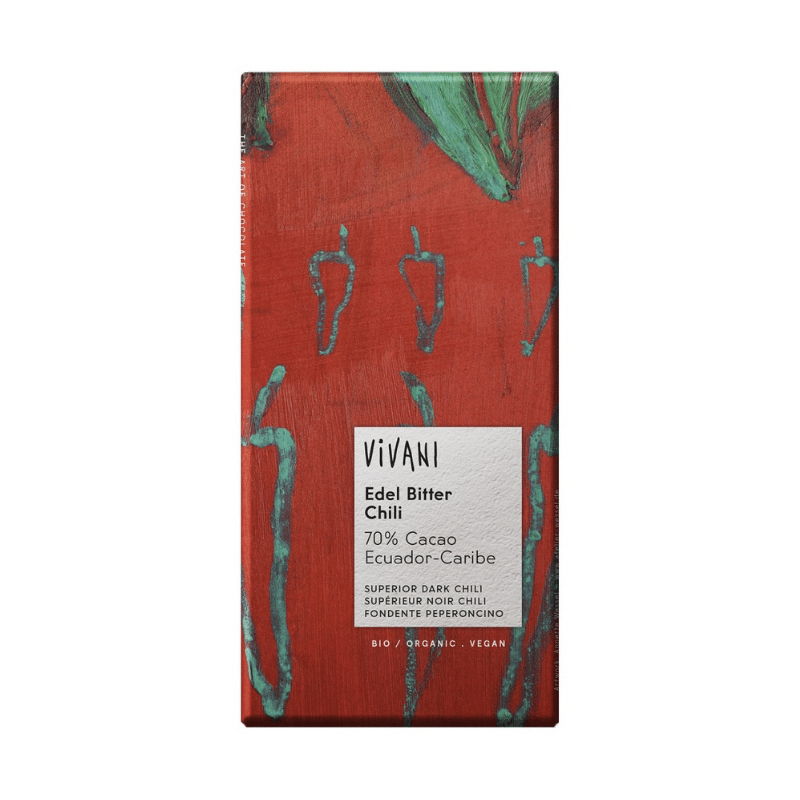 Vivani Sjokolade 70% & Chili ØKO 100g