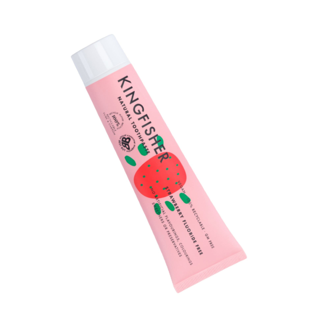 Barnetannkrem Kingfisher Jordbær Fluorfri 100 ml