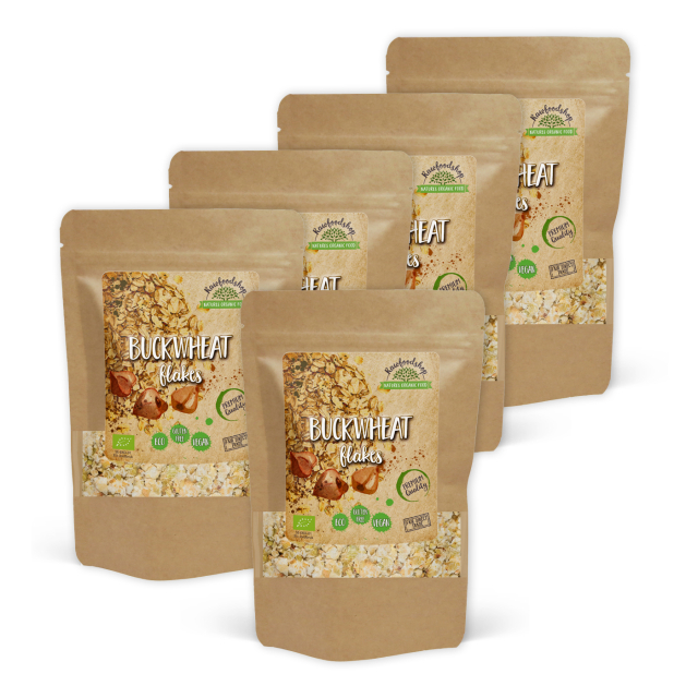 Bokhveteflak ØKO 500g x 5 pakker