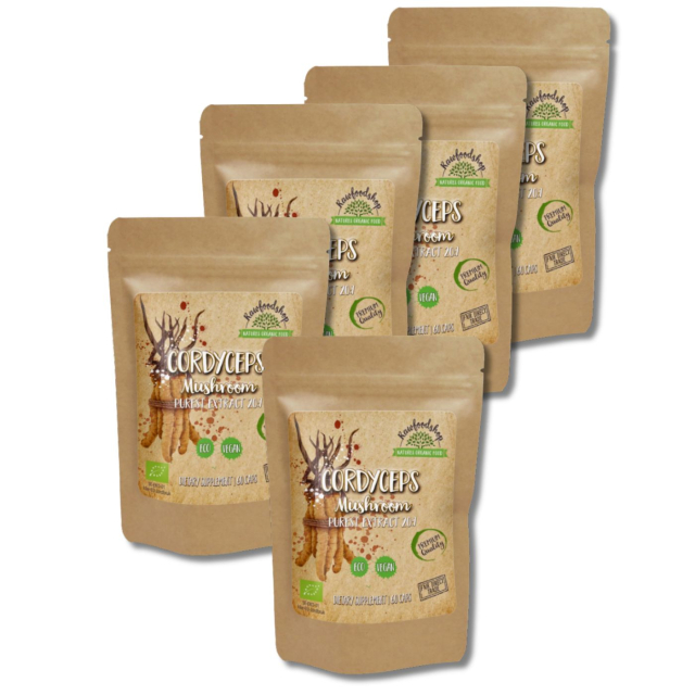 Cordyceps Extract ØKO 400mg 60 kapsler x 5 pakker