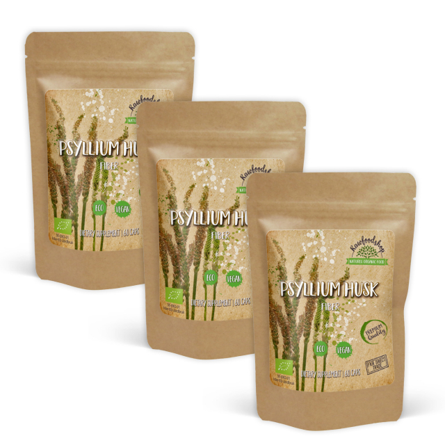 Psyllium ØKO 500 mg 60 kapsler x 3 pakker