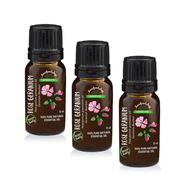Rosengeranium Eterisk Olje 10ml x 3 flasker